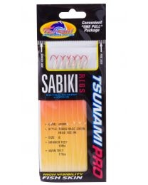 P-Line Sabiki Fluorocarbon Red Hooks, Size 8